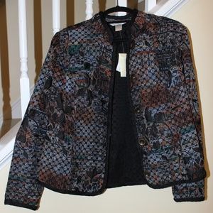 Christopher & Banks Printed Knit Jacket